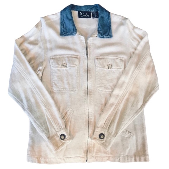 𝐕𝐈𝐍𝐓𝐀𝐆𝐄 Linen & Denim Jacket - Picture 8 of 9